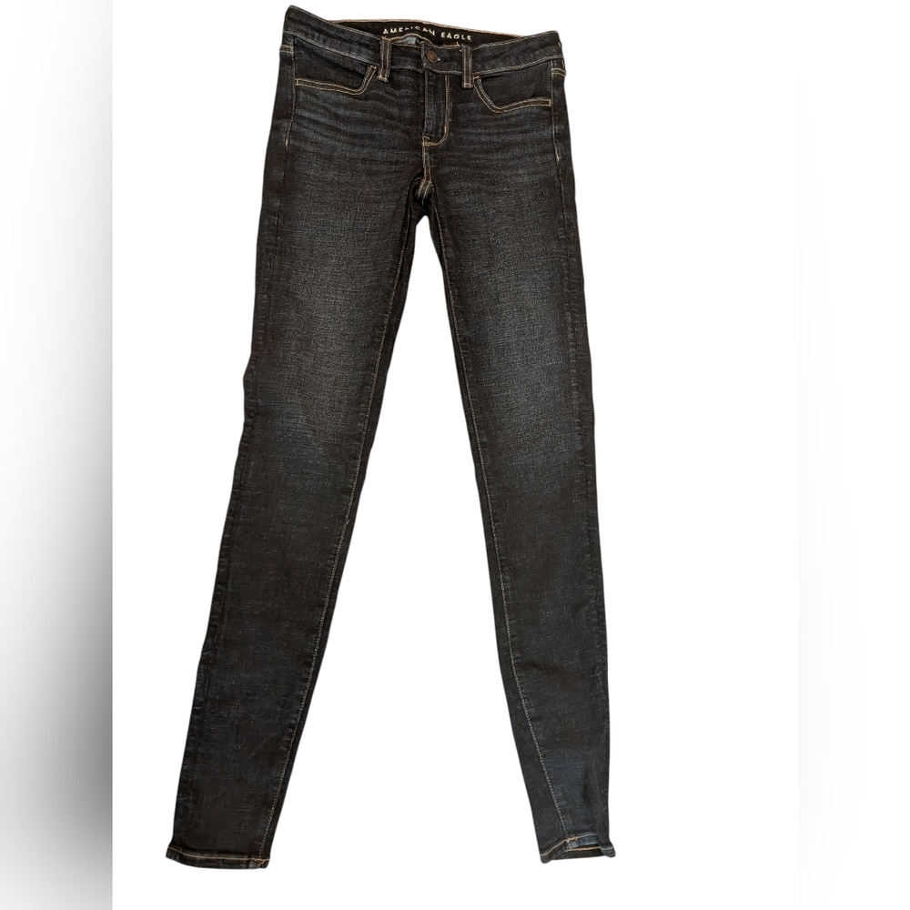 American Eagle Outfitters Women's Skinny Jeans - Dark Blue